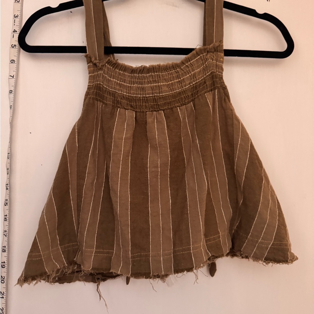 Free People Brown Striped Camisole